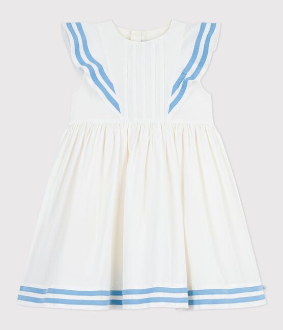 Ärmelloses Kinder-Kleid aus Baumwolle weiss MARSHMALLOW