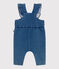 Langbeinige Baby-Latzhose aus Jeansstoff mit Elastan.  blau BLEU DELAVE