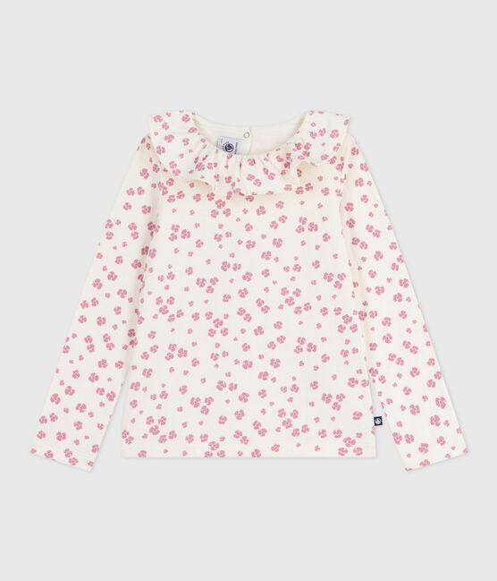 Langärmeliges Kinder-T-Shirt aus bedruckter Baumwolle MILK/ MULTICO