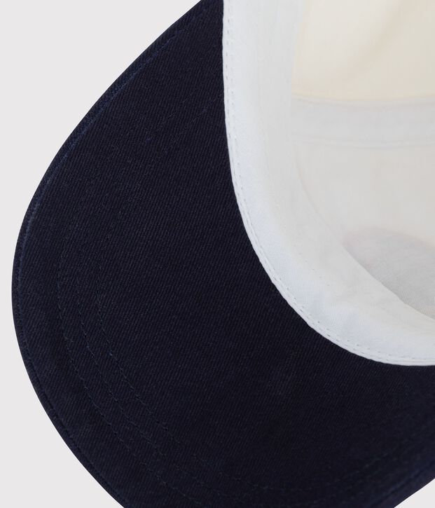 Baby-Kappe aus Baumwolle blau/blau