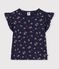 Kurz&auml;rmeliges Kinder-T-Shirts mit Blumenmuster blau/vielfarbig