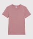 Klassisches Damen-T-Shirt mit Rundhalsausschnitt aus gestreifter Baumwolle