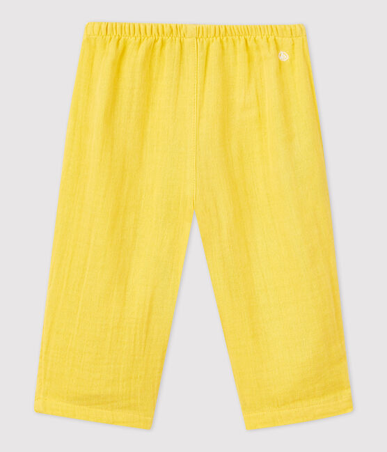 Baby-Hose aus Bio-Baumwollgaze gelb ORGE
