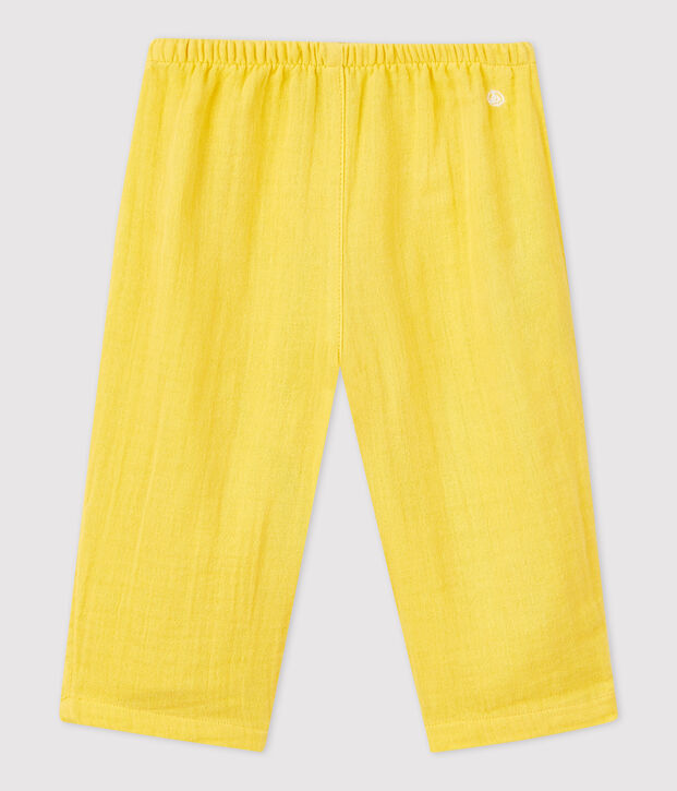 Baby-Hose aus Bio-Baumwollgaze gelb