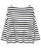 Damen-Streifenshirt aus Leinen weiss LAIT/blau SMOKING