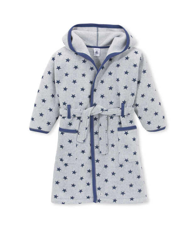 Jungen-Morgenmantel grau/blau