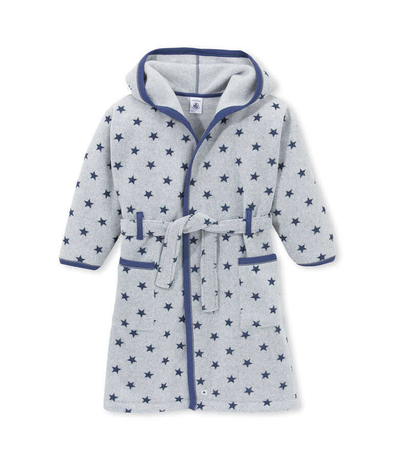 Jungen-Morgenmantel grau SUBWAY/blau LOGO