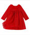 Langärmeliges Babykleid aus Materialmix für Mädchen rot TERKUIT/gelb OR