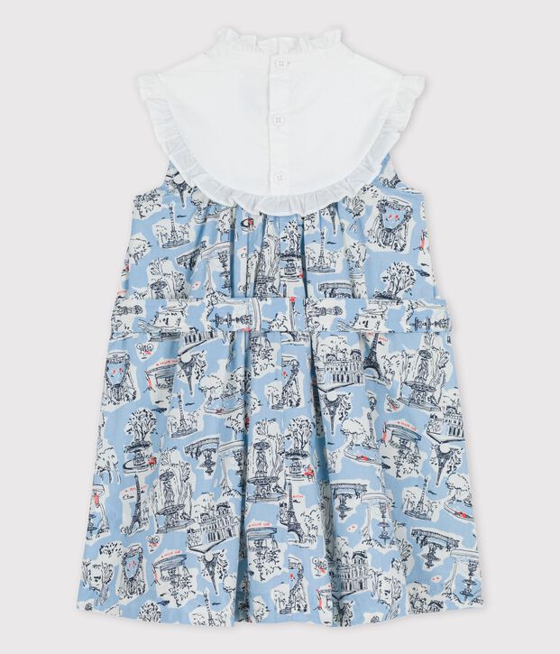 Kinderrock aus Popeline mit Print f&uuml;r M&auml;dchen weiss/vielfarbig