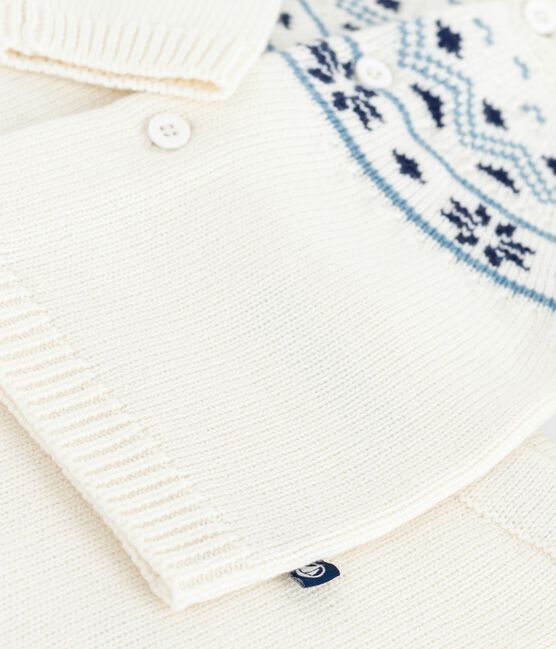 2-teiliges Baby-Set Cardigan aus Jacquardstrick blau MARSHMALLOW/ SOIR