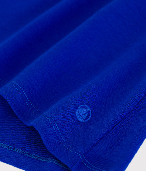 Damen-T-Shirt L'Iconique aus einfarbiger Baumwolle blau SURF