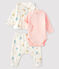 3-teiliges Baby-Set aus Rippstrick für Mädchen weiss MARSHMALLOW/weiss MULTICO