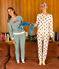 Pyjama aus Baumwolle mit Ringelstreifen für Damen EVERGREEN/ MARSHMALLOW