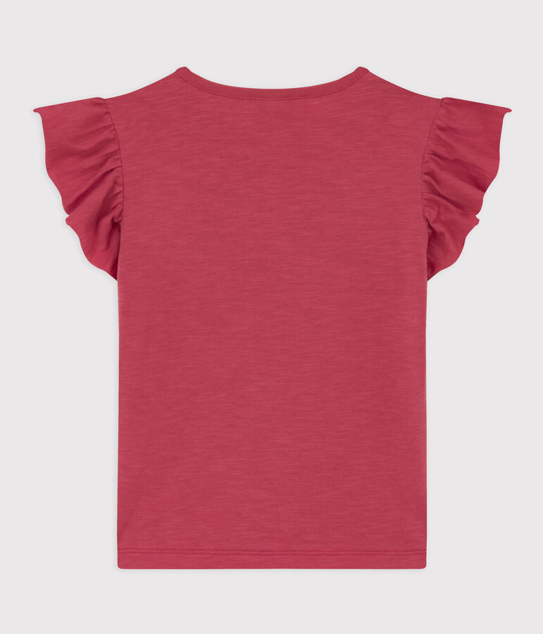 Kurz&auml;rmeliges Kinder-T-Shirt aus Baumwolle f&uuml;r M&auml;dchen rosa