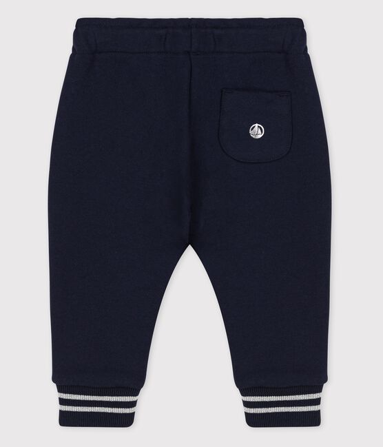 Baby-Hose aus Molton. blau SMOKING