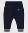 Baby-Hose aus Molton. blau SMOKING