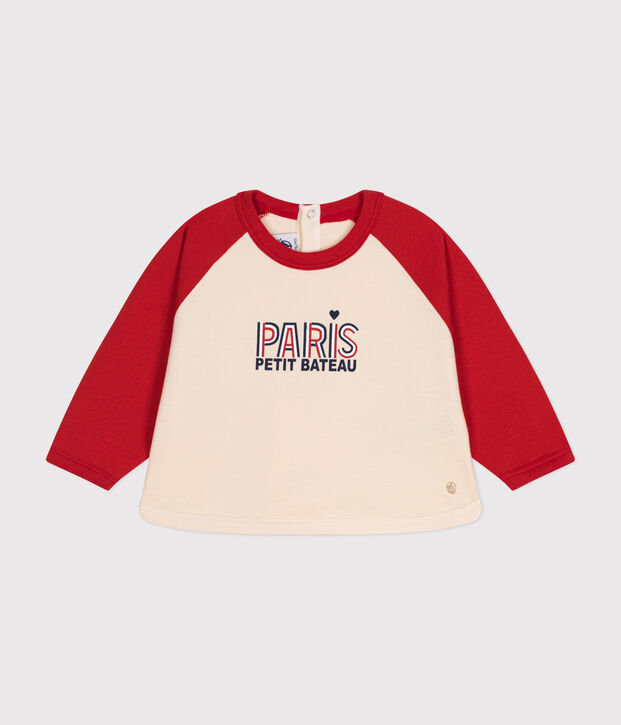 Baby-Sweatshirt aus leichtem Molton rot/rot