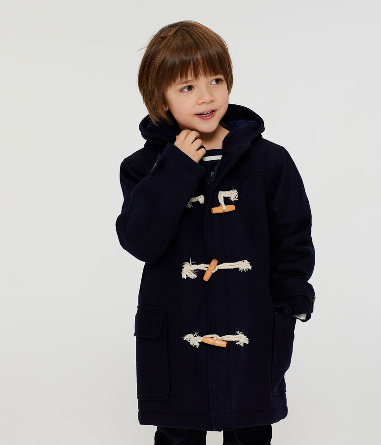Kinder-Dufflecoat Jungen blau SMOKING