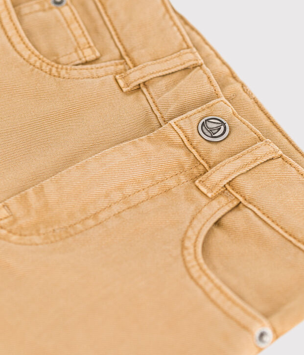 Kinderhose aus Denim f&uuml;r Jungen beige