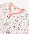 Nachthemd aus Bio-Baumwolle mit Paris-Print für Mädchen weiss MARSHMALLOW/weiss MULTICO