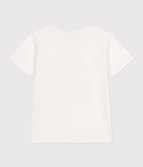 Kurzärmeliges Kinder-T-Shirt aus bedruckter Baumwolle weiss MARSHMALLOW