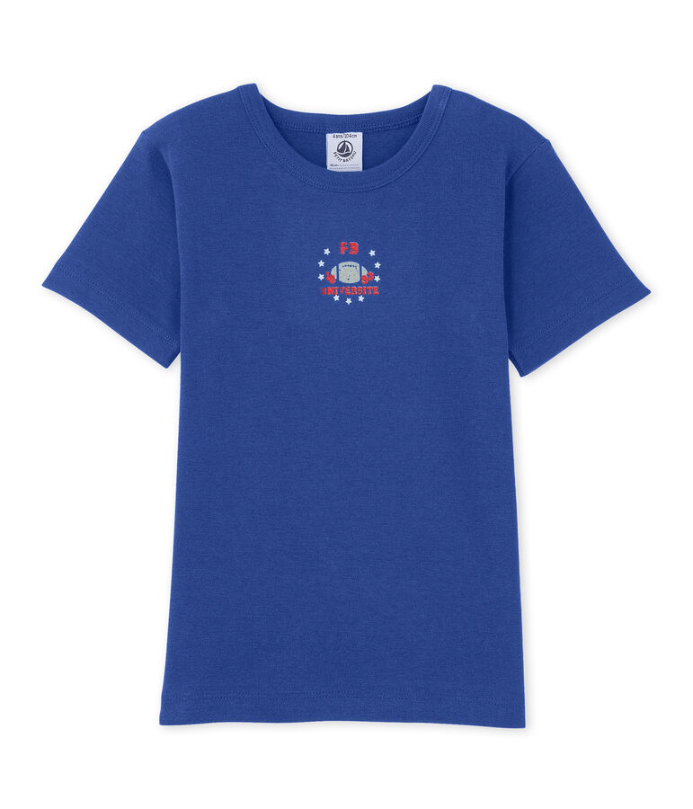 Jungen-T-Shirt mit Motiv blau Peter