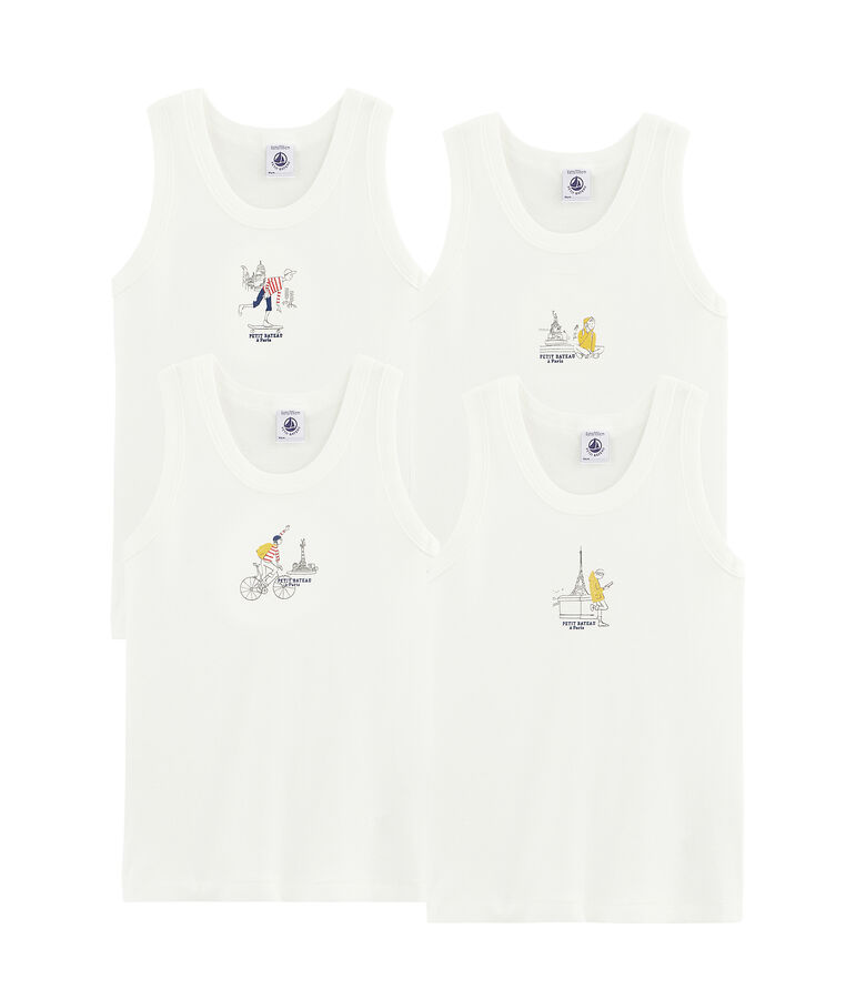 &Uuml;berraschungst&uuml;te mit 4 Unterhemden f&uuml;r Jungen vielfarbig