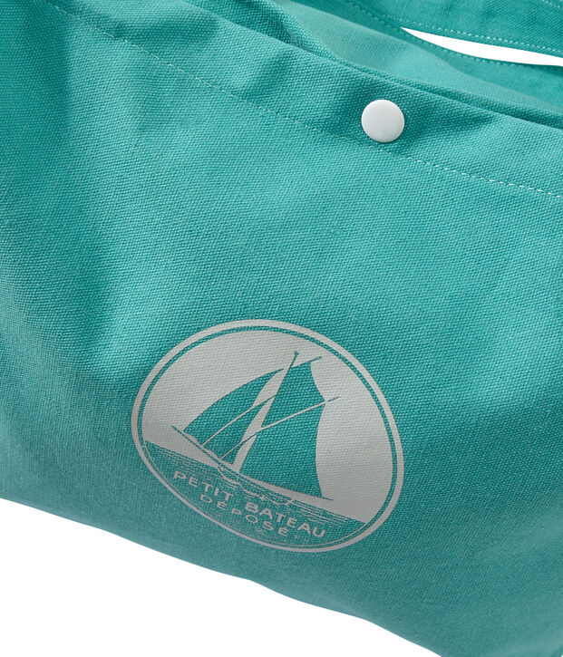 M&auml;dchen-Shopper aus Canvas gr&uuml;n