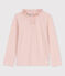 Langärmeliges Kinder-T-Shirt aus Baumwolle für Mädchen rosa SALINE