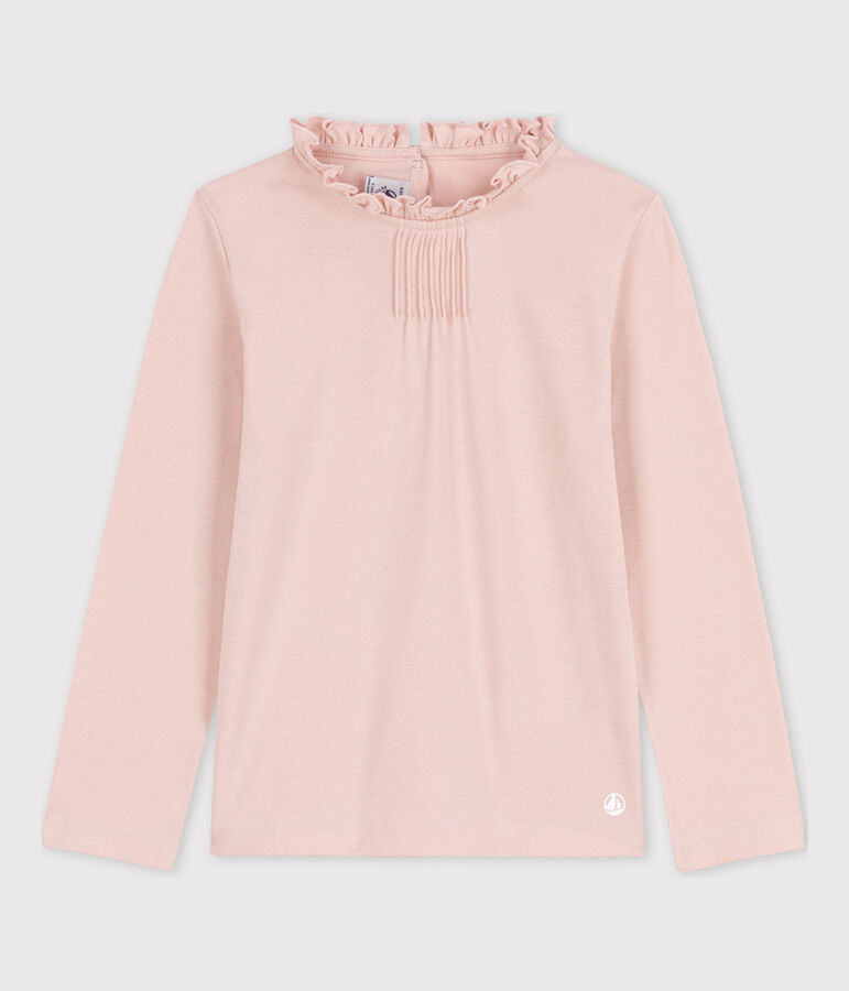 Lang&auml;rmeliges Kinder-T-Shirt aus Baumwolle f&uuml;r M&auml;dchen rosa