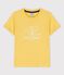 Kurzärmeliges T-Shirt aus Baumwolle für Jungen gelb ORGE