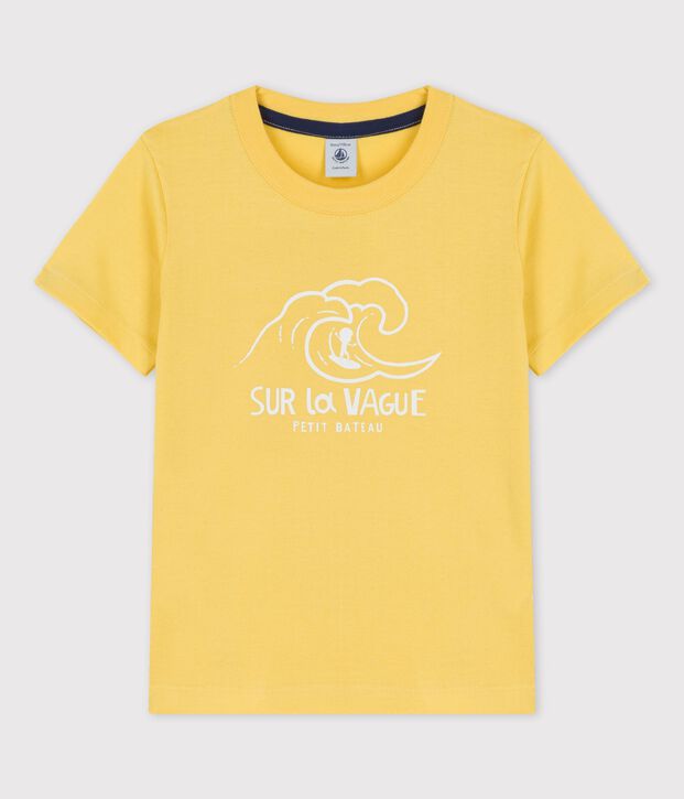 Kurz&auml;rmeliges T-Shirt aus Baumwolle f&uuml;r Jungen gelb