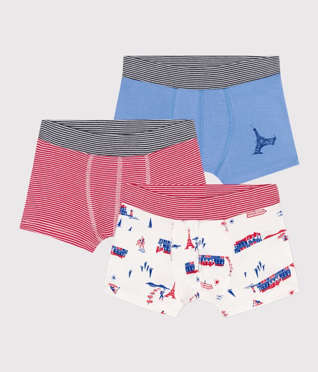 3er-Set Boxershorts aus Baumwolle mit Paris-Print f&uuml;r Jungen vielfarbig