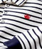 Baby-Poloshirt aus Baumwolle. weiss MARSHMALLOW/blau SMOKING