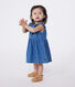 Ärmelloses Baby-Kleid aus leichtem Jeansstoff