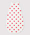 Babyschlafsack aus Baumwolle mit Herzmotiv TOG-Wert 2 weiss MARSHMALLOW/rot TERKUIT