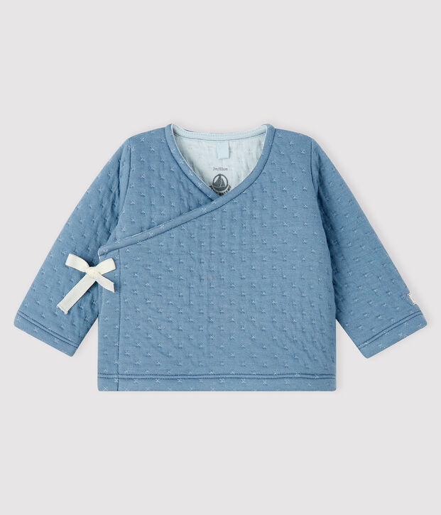 Baby-Cardigan aus Doppeljersey grau