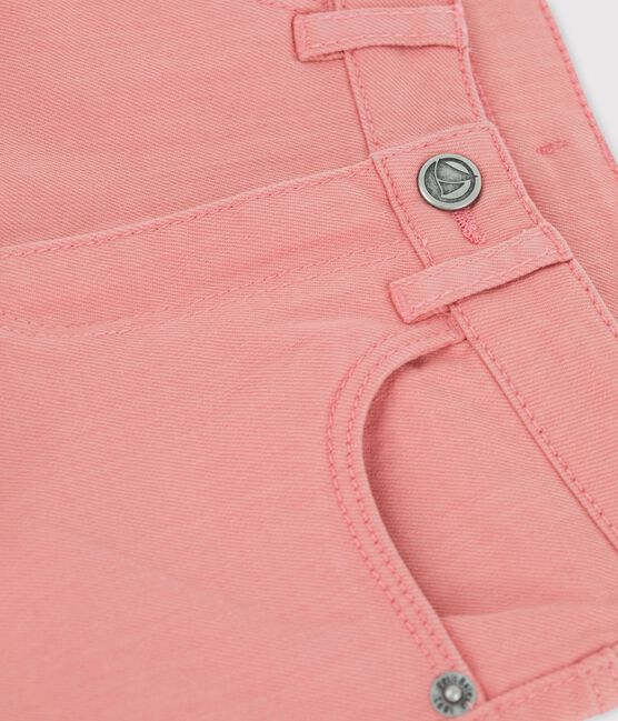 Denim-Shorts für Mädchen rosa PAPAYE
