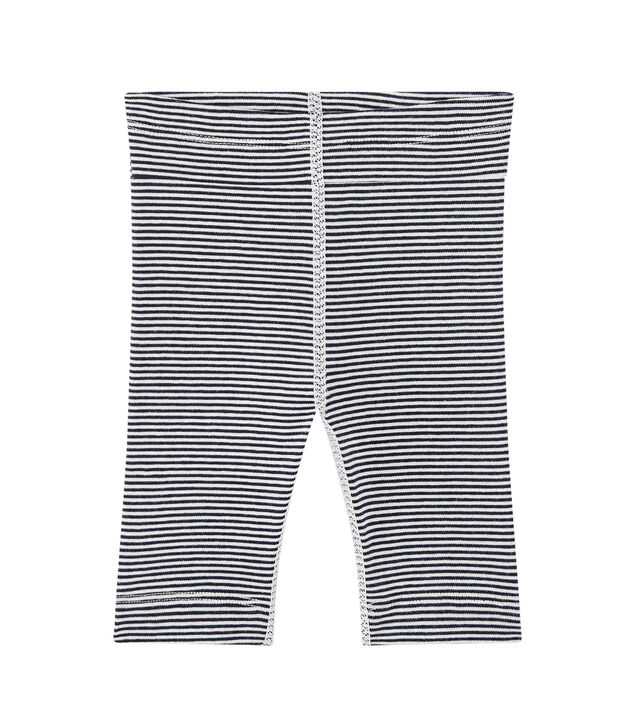 Unisex-Baby-Leggings mit Milleraies-Ringelmuster blau/weiss