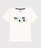 Kurzärmeliges Kinder-T-Shirt aus Baumwolle für Jungen weiss MARSHMALLOW