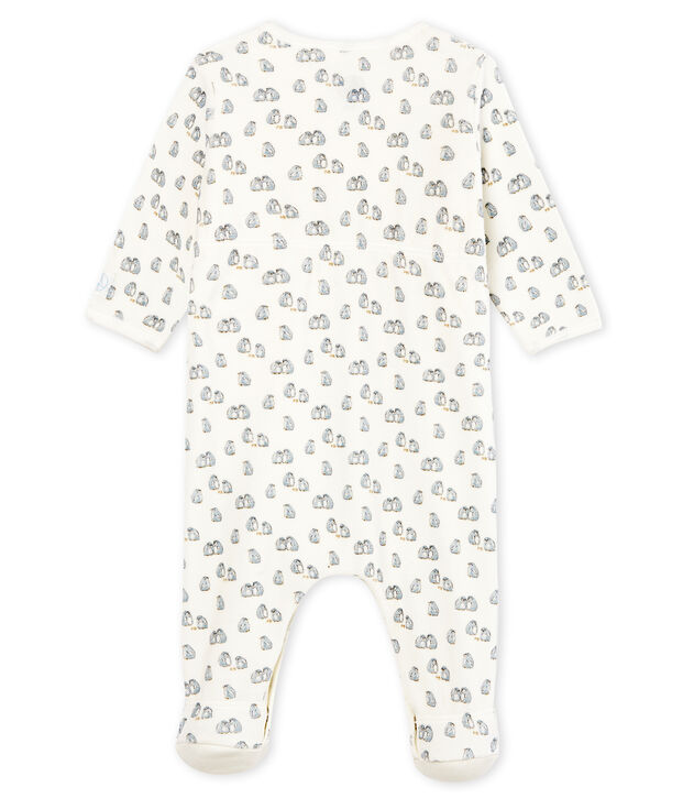 Baby-Bodyjama aus Nicki f&uuml;r Jungen weiss/vielfarbig