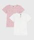 Set kurzärmeliger Kinder-T-Shirts aus Baumwolle mit Apfelmotiv