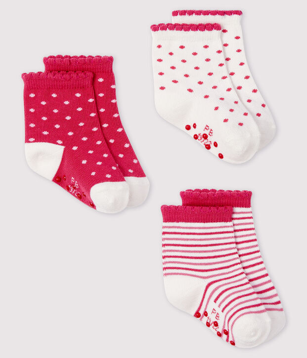 3er-Set Babysocken vielfarbig