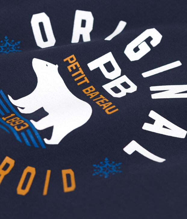 Lang&auml;rmeliges Kinder-T-Shirt aus Baumwolle f&uuml;r Jungen blau/blau