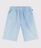 Kinder-Bermudashorts aus einfarbiger Baumwolle blau BLEU CLAIR