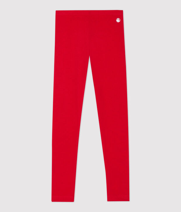 Kinder-Leggings aus Jersey-Elasthan f&uuml;r M&auml;dchen rot