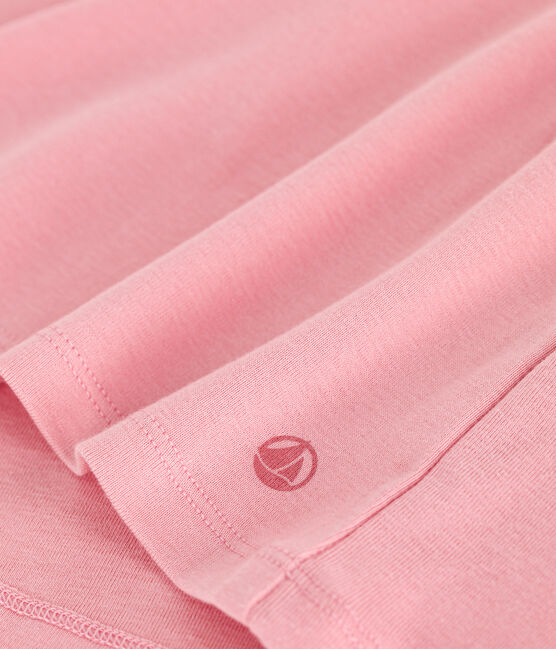 Damen-T-Shirt L'Iconique aus einfarbiger Baumwolle rosa CHARME