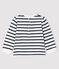 Baby-Sweatshirt für Mädchen weiss MARSHMALLOW/blau SMOKING
