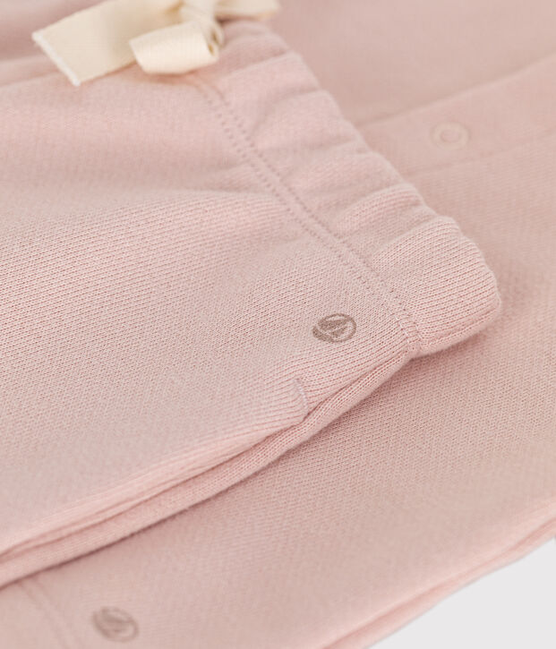 Babyset aus Cardigan und Hose aus Molton rosa