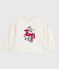 Kinder-Sweatshirt aus gemusterter Baumwolle naturfarben MILK